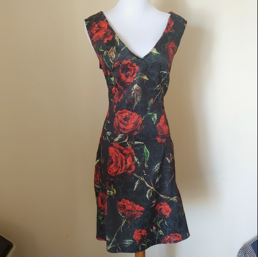 HAND MADE floral a-line dress
